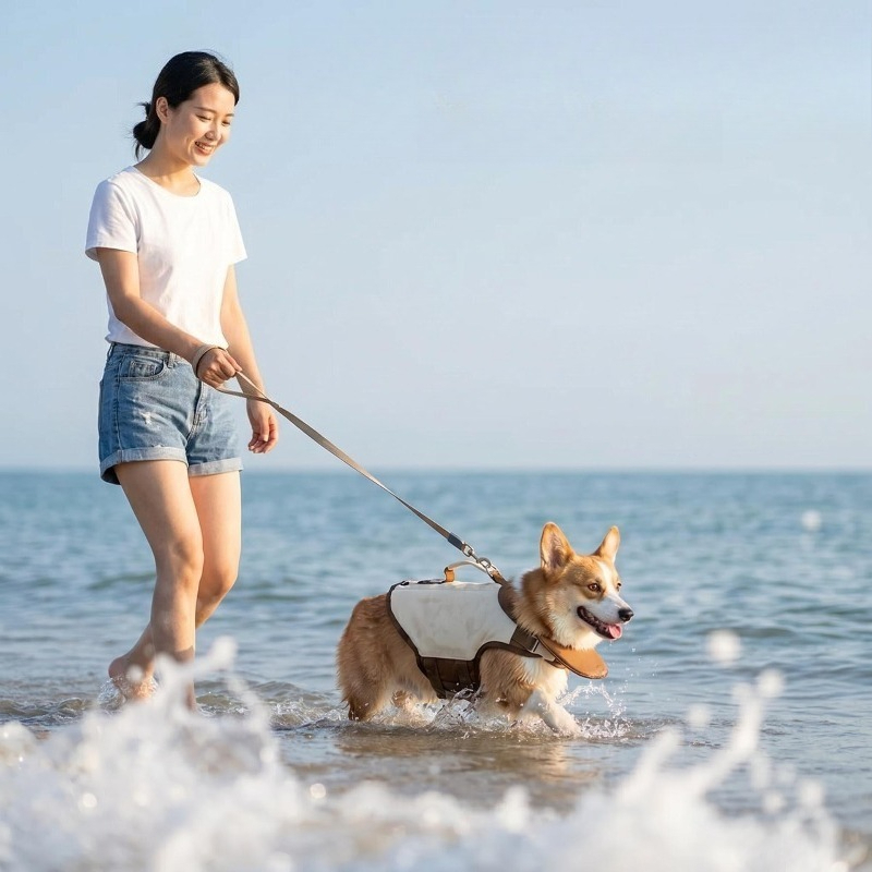 Dog Life Jacket with Rescue Ha - Life Jacket Buoyancy 评论和价格